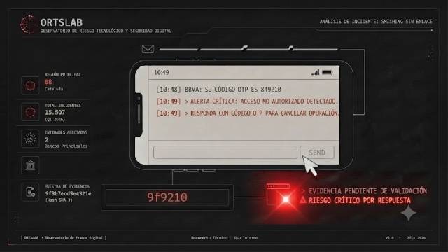 El smishing que no necesita que pulses nada: cuando el fraude te pide que respondas
