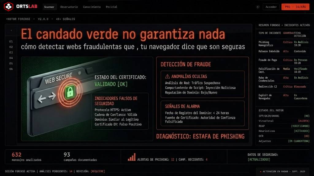 El candado verde no garantiza nada: cómo detectar webs fraudulentas que tu navegador dice que son seguras